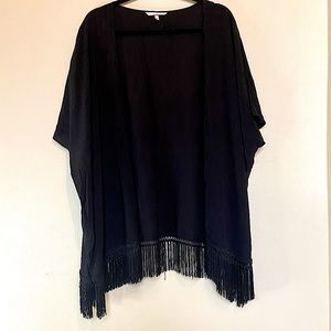 BNWOT Victoria’s Secret black fringe tunic SZ-M/L